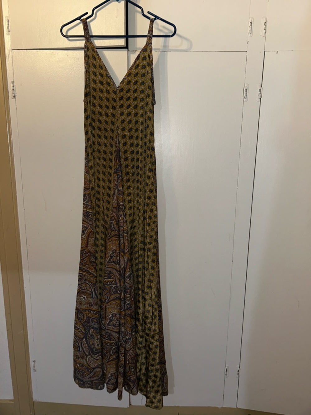 Zenobia Mustard Paisley Maxi Dress